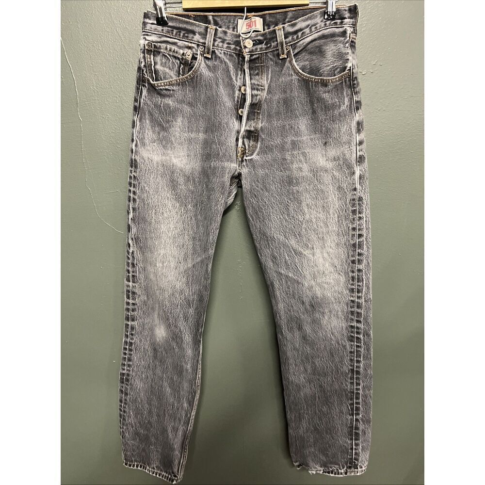 LEVI LEVI’S 501 US Men’s 34 x 36 100% Cotton Denim Straight Leg Button Fly Jeans